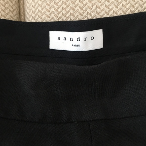 Sandro Paris high waisted side zip belted shorts sz 36 - Picture 2 of 8